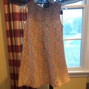 Corduroy Yellow Floral & Plaid Dresses-2 dresses